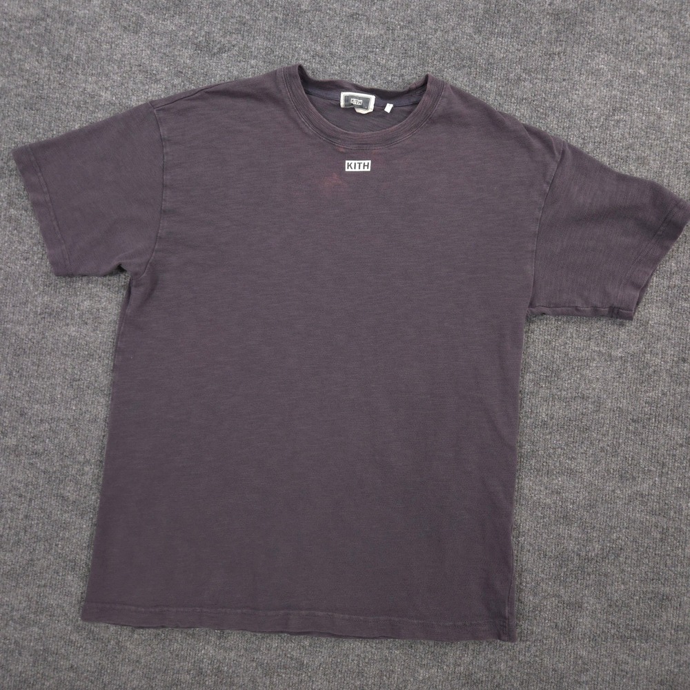 Kith JFK Slub Jersey T Shirt Mens Small Gray Short Sleeve Crewneck Tee Casual